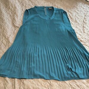 Torrid dark teal Sleeveless Pleated Blouse